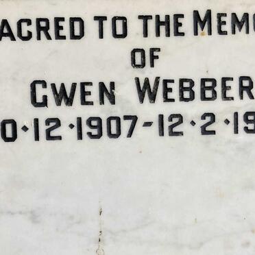 WEBBER Gwen 1907-1976