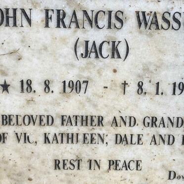 WASSUNG John Francis 1907-1995