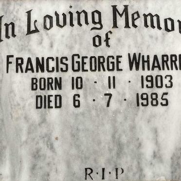 WHARREN Francis George 1903-1985