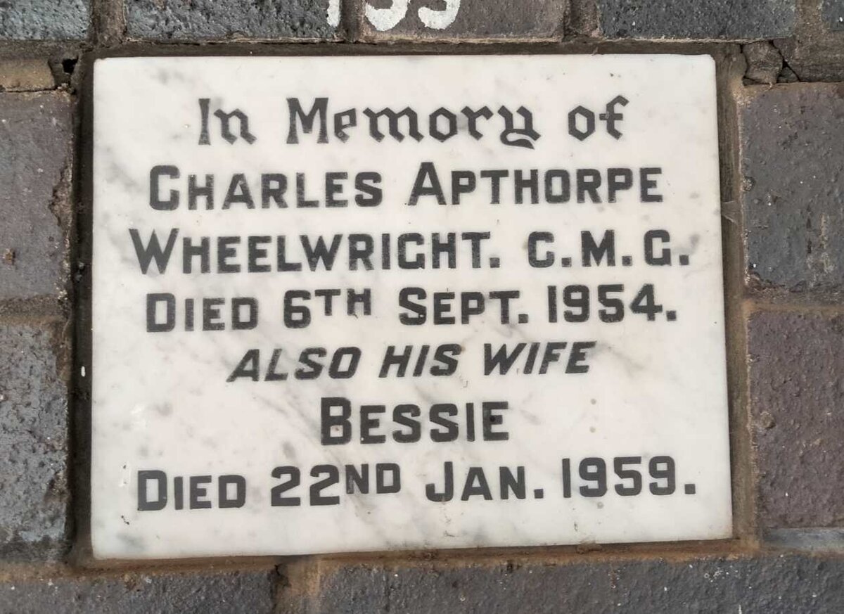 WHEELWRIGHT Charles Apthorpe -1954 & Bessie -1959
