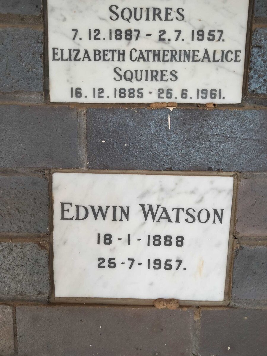 WATSON Edwin 1888-1957