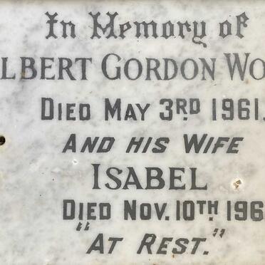 WOLFE Albert Gordon -1961 & Isabel -1962