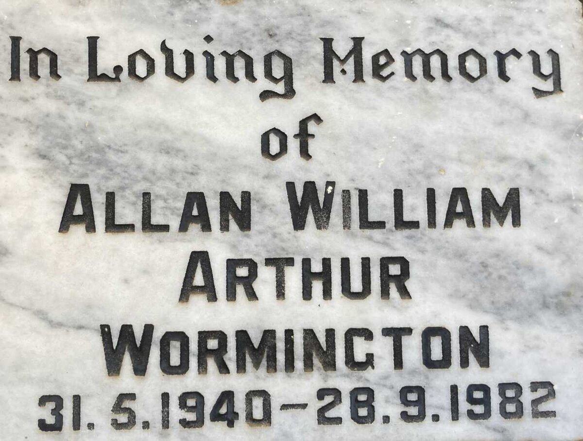 WORMINGTON Allan William 1940-1982