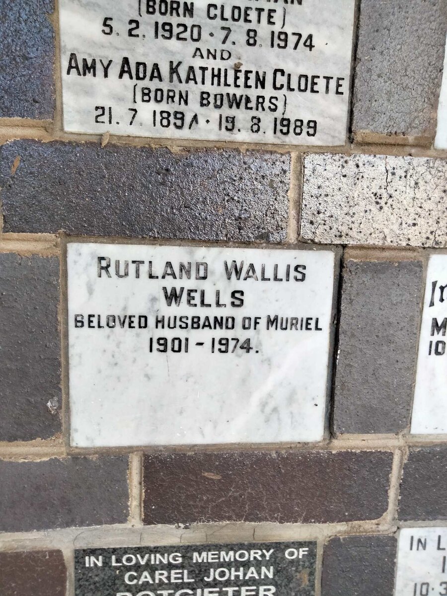 WELLS Rutland Wallis 1901-1974