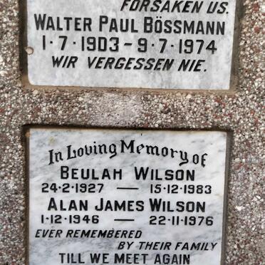 WILSON Beulah 1927-1983 :: WILSON Alan James 1946-1976