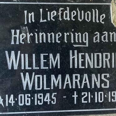 WOLMARANS Willem Hendrik 1945-1999