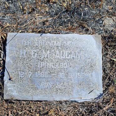 AUCAMP H.C.M. nee PRINSLOO 1880-1959