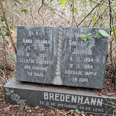 BREDENHANN Christoffel Josephus 1904-1994 & Anna Johanna 1907-1992