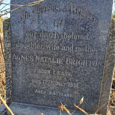BRIGHTON Agnes Natalie nee LEASK -1951