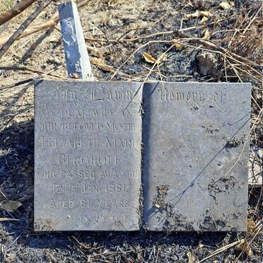 BERGHOFF Elizabeth Maria -1961