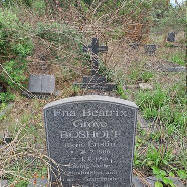 BOSHOFF Ena Beatrix Grove nee ENSLIN 1906-1996