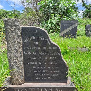 BOTHMA Sonja Mariehetta 1956-1972