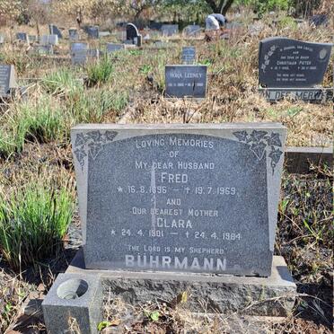 BUHRMANN Fred 1896-1969 & Clara 1901-1984