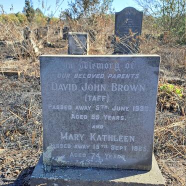 BROWN David John -1936 & Mary Kathleen -1965
