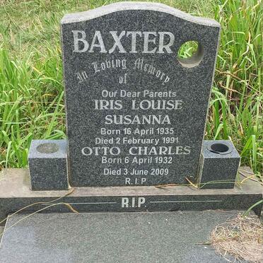 BAXTER Otto Charles 1932-2009 & Iris Louise Susanna 1935-1991
