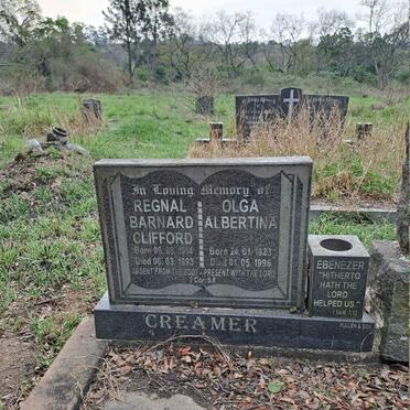 CREAMER Regnal Barnard Clifford 1914-1993 :: CREAMER Olga Albertina 1923-1996