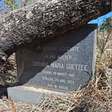 COETZEE Susanna Maria 1891-1977