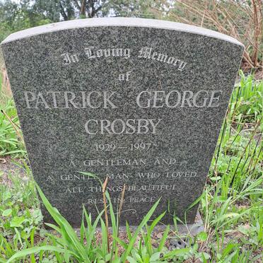 CROSBY Patrick George 1929-1997