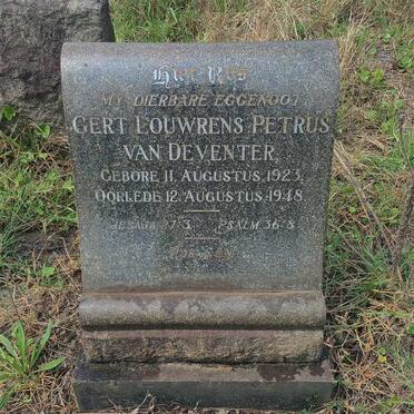 DEVENTER Gert Louwrens Petrus, van 1923-1948