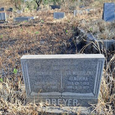 DREYER Hendrik 1905-1969 & Eva Magdalena 1913-1977