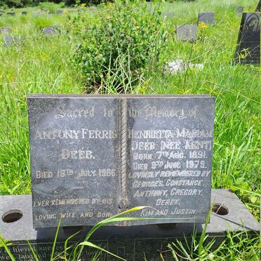 DEEB Antony Ferris -1966 & Henrietta Mariam KENT 1891-1979