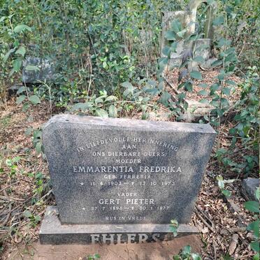 EHLERS Gert Pieter 1895-1977 & Emmarentia Fredrika FERRERIA 1903-1973