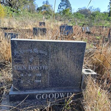 GOODWIN Eden Forsyth 1916-1988