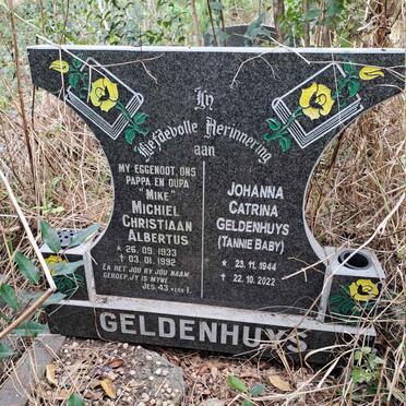 GELDENHUYS Michiel Christiaan Albertus 1933-1992 & Johanna Catrina 1944-2022