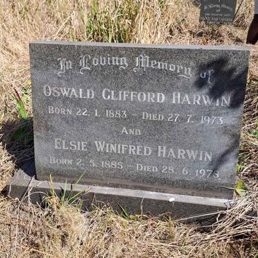 HARWIN Oswald Clifford 1883-1973 & Elsie Winifred 1885-1978