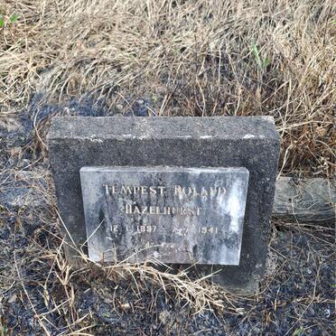 HAZELHURST Tempest Roland 1897-1941
