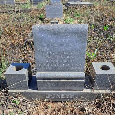 JONKER Daniel Andries 1902-1975 & Johanna Herculina 1903-1970