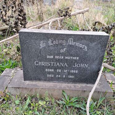 JOHN Christiana 1868-1961