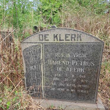 KLERK Barend Petrus, de 1946-1972