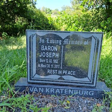 KRATENBURG Baron Joseph, van 1952-2017