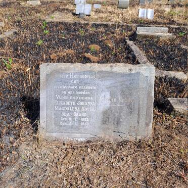 KOTZE Elizabeth Johanna Magdalena nee BRAND 1883-1952
