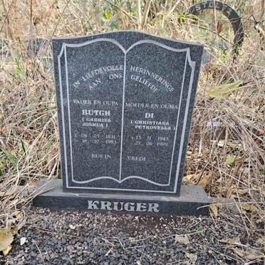 KRUGER Gabriel Joshua 1931-1983 & Christiana Petronella 1943-1999