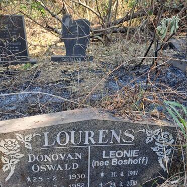 LOURENS Donovan Oswald 1930-1982 & Leonie BOSHOFF 1937-2010