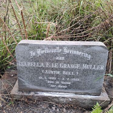 MULLER Isabella E. Le Grange 1909-1962