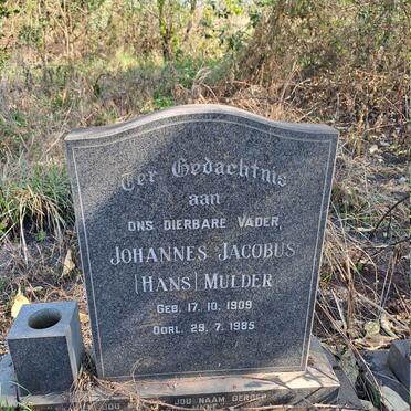 MULDER Johannes Jacobus 1909-1985