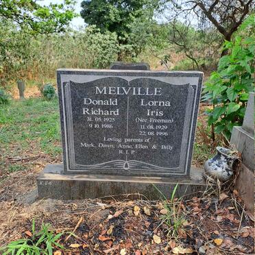 MELVILLE Donald Richard 1925-1986 & Lorna Iris FREEMAN 1929-1996