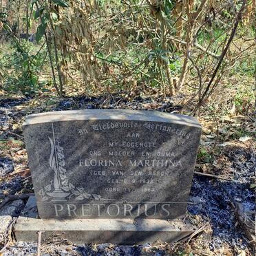 PRETORIUS Florina Marthina nee VAN DEN BERGH 1932-1984