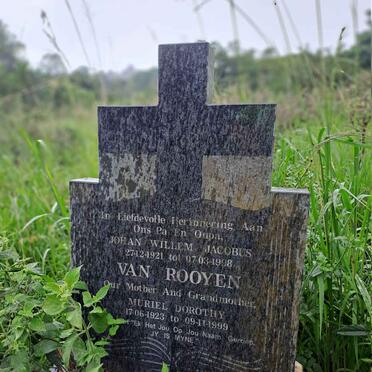 ROOYEN Johan Willem Jacobus, van 1921-1998 & Muriel Dorothy 1923-1999