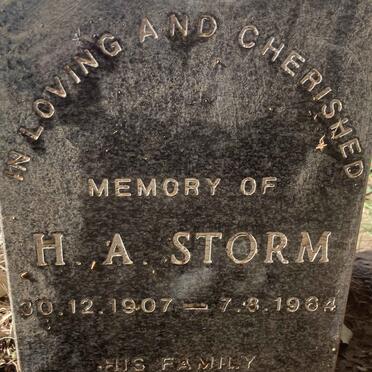 STORM H.A. 1907-1964