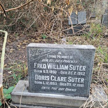 SUTER Fred William 1890-1962 & Doris Clare 1895-1981