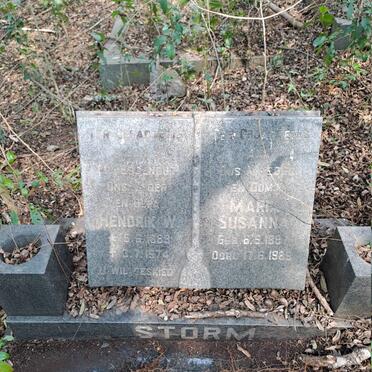 STORM Hendrik W. 1889-1974 & Maria Susanna 18?7-1989