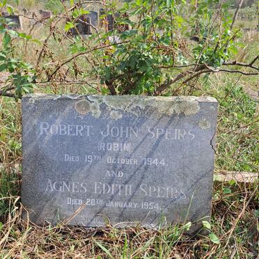 SPEIRS Robert John -1944 & Agnes Edith -1954