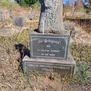 STANDER Adriaan Johannes Hendrikus 1909-1949