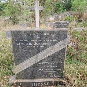 THYSSE Cornelis Johannes 1916-1972 & Aletta Sophia DU PLESSIS 1919-2014