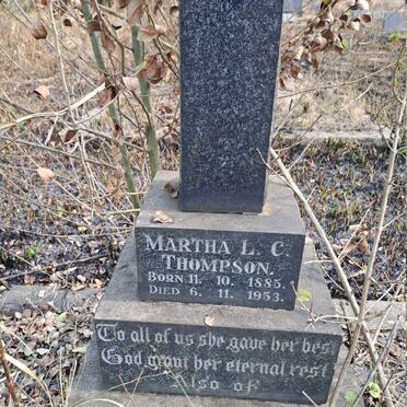 THOMPSON William James 1889-???? & Martha L.C. 1885-1953