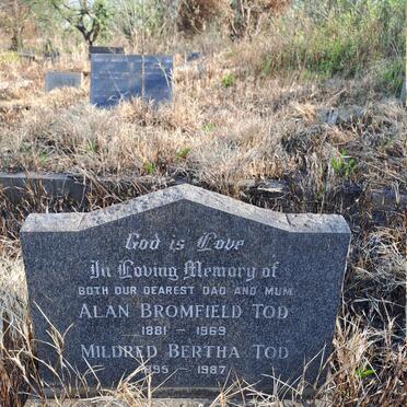 TOD Alan Bromfield 1881-1969 & Mildred Bertha 1895-1987